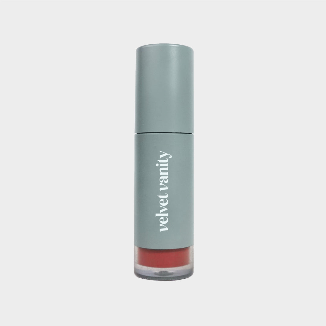 Hyaluronic Liquid Blush in Left on Red